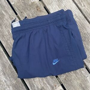 Nike navy and baby blue splash track sweat pants